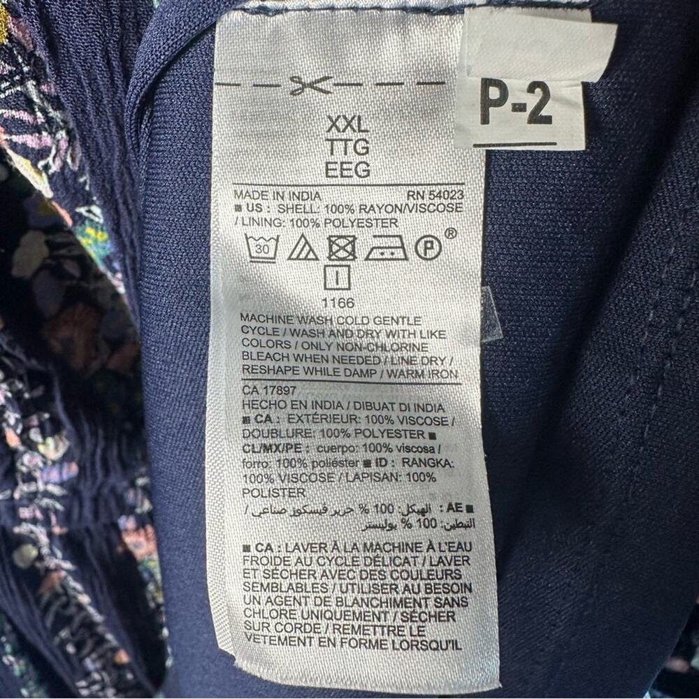 Old Navy Floral Off Shoulder Maxi peasant Dress maximalist coastal plus size - Picture 8 of 12